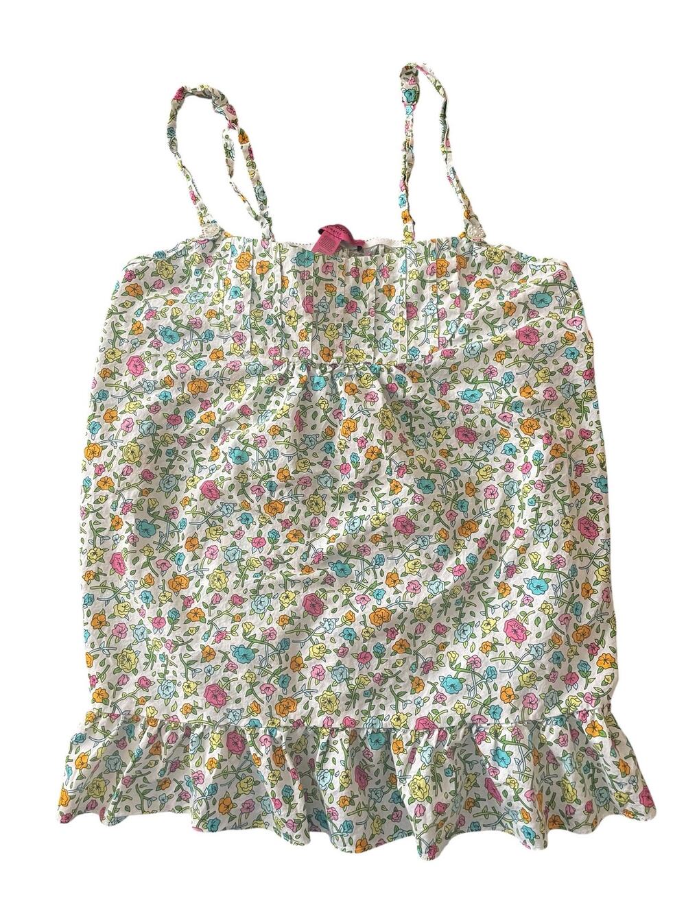 Vintage Betsey Johnson Intimates Floral Cami Top with Ruffles Size Large